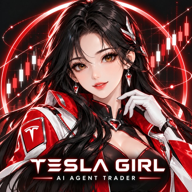 Tesla Girl Red and white identity